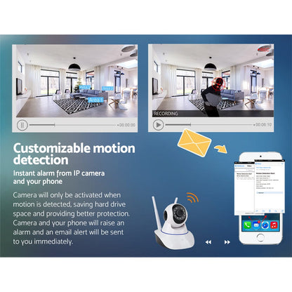 UL-Tech Electronics > Business & Home Security > Security Cameras & Accessories UL-tech 1080P Wireless IP Camera Security WIFI Cam White