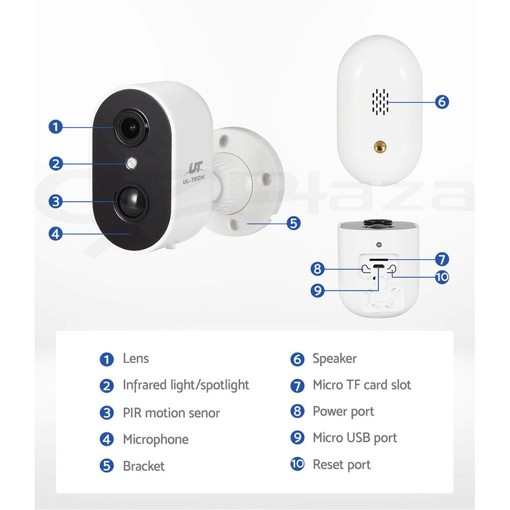 UL-Tech Electronics > Business & Home Security > Security Cameras & Accessories UL-tech 1080P Wireless IP Camera WIFI Home Security Cam