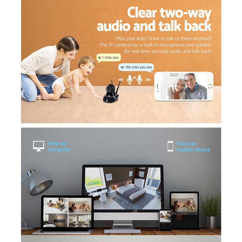 UL-Tech Electronics > Business & Home Security > Security Cameras & Accessories UL-tech 1080P Wireless IP Cameras Security WIFI Cam Black