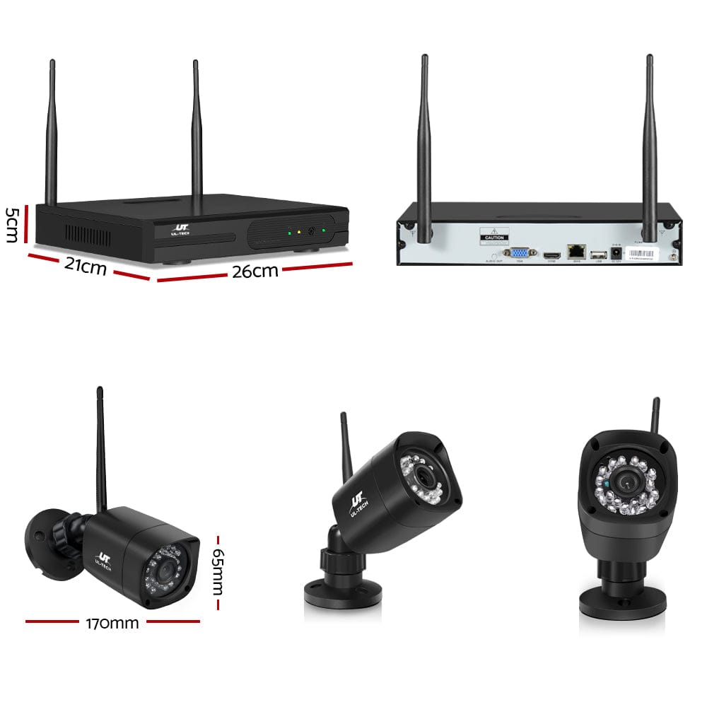 UL-Tech Electronics > Business & Home Security > Security Cameras & Accessories UL-TECH 3MP 8CH NVR Wireless 6 Security Cameras Set