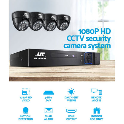 UL-Tech Electronics > Business & Home Security > Security Cameras & Accessories UL-tech CCTV Security System 4CH DVR 4 Cameras 1080p