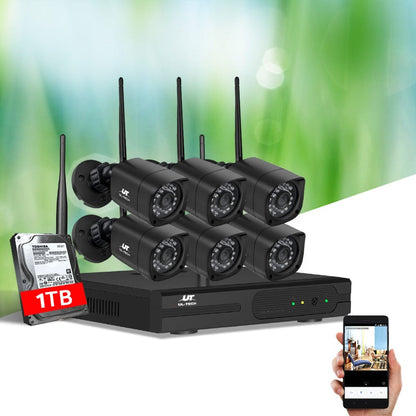 UL-Tech Electronics > Business & Home Security > Security Cameras & Accessories UL-tech CCTV Wireless Security Camera System 8CH Home Outdoor WIFI 6 Square Cameras Kit 1TB