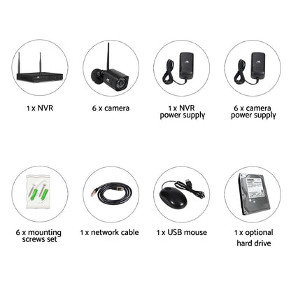 UL-Tech Electronics > Business & Home Security > Security Cameras & Accessories UL-tech CCTV Wireless Security Camera System 8CH Home Outdoor WIFI 6 Square Cameras Kit 1TB