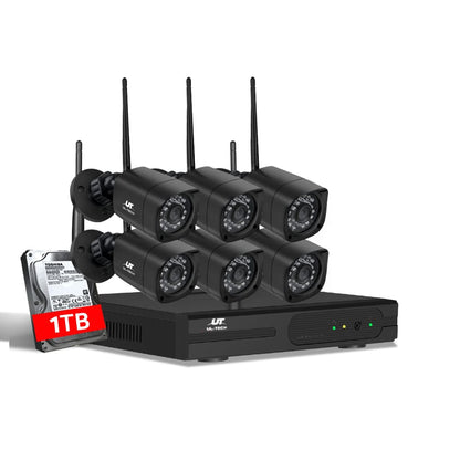 UL-Tech Electronics > Business & Home Security > Security Cameras & Accessories UL-tech CCTV Wireless Security Camera System 8CH Home Outdoor WIFI 6 Square Cameras Kit 1TB