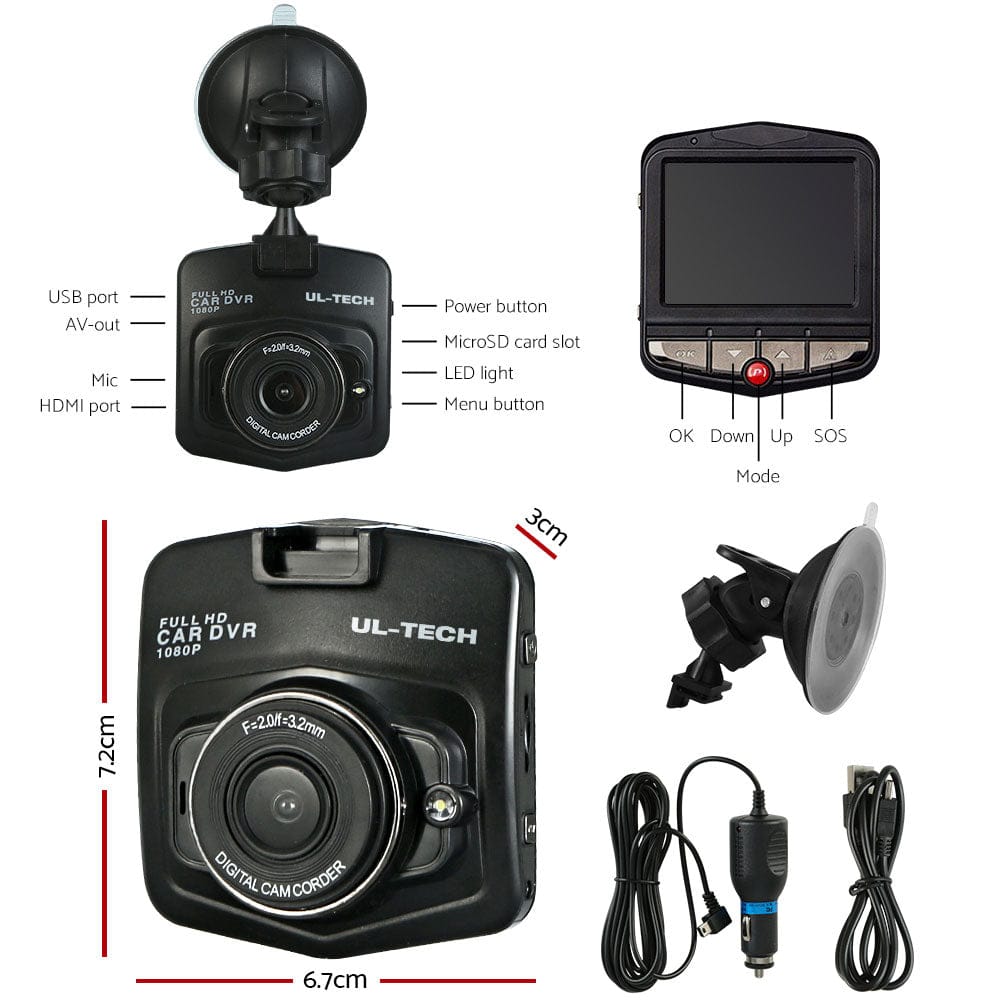 UL-Tech Electronics > Business & Home Security > Security Cameras & Accessories UL-tech Dash Camera 1080P 2.4" Front View,UL-tech Dash Camera 1080P 2.4" Front View Cam Car Video Recorder Night Vision