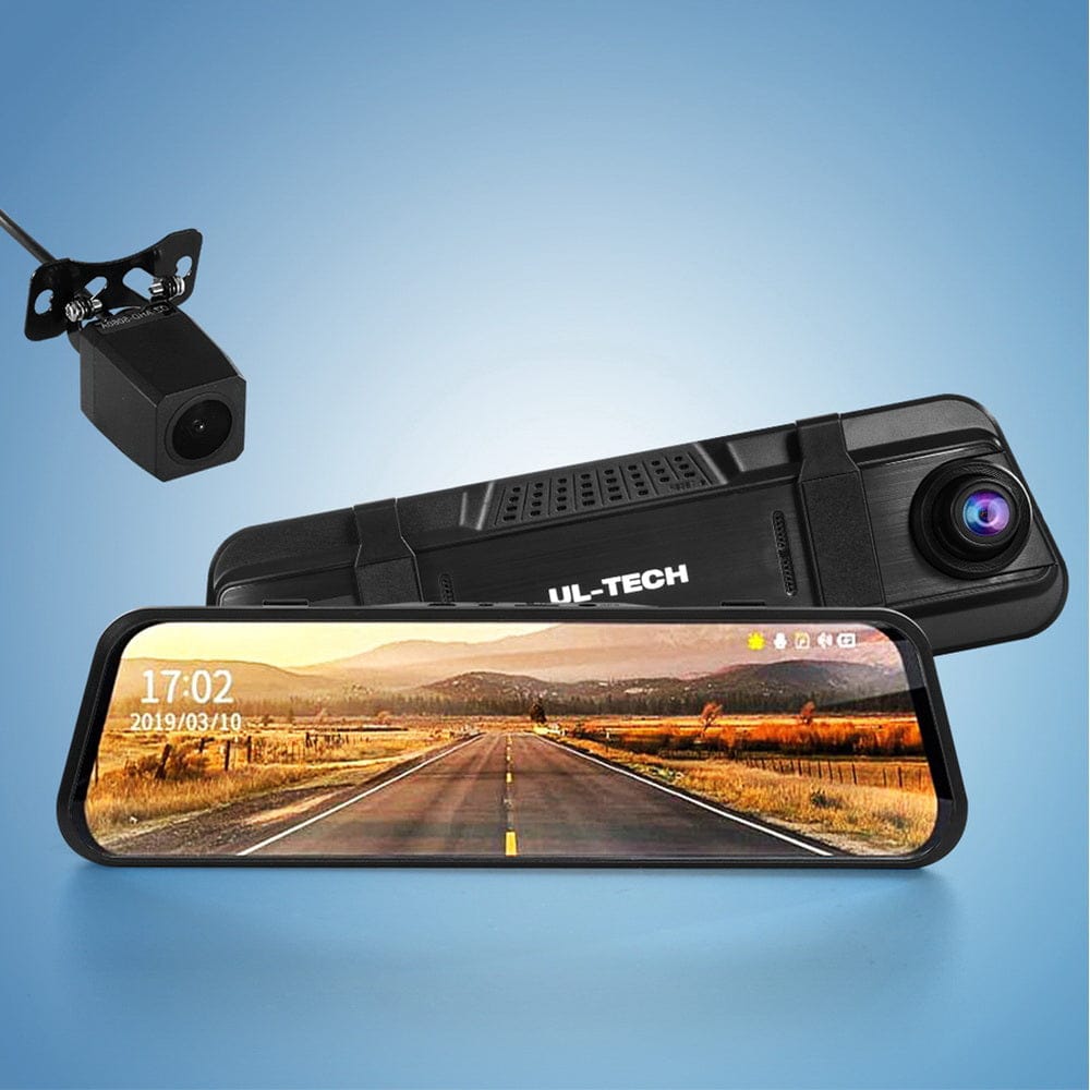 UL-Tech Electronics > Business & Home Security > Security Cameras & Accessories UL-tech Dash Camera 1080P 9.66" Front and Rear View Cam Car DVR Reverse Recorder