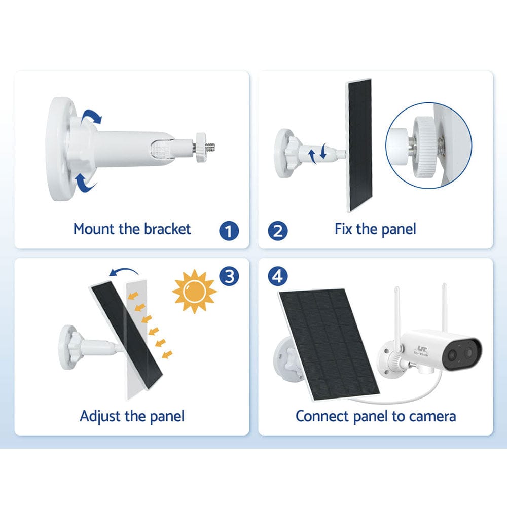 UL-Tech Electronics > Business & Home Security > Security Cameras & Accessories UL-tech Solar Panel For Security Camera Wireless 3W