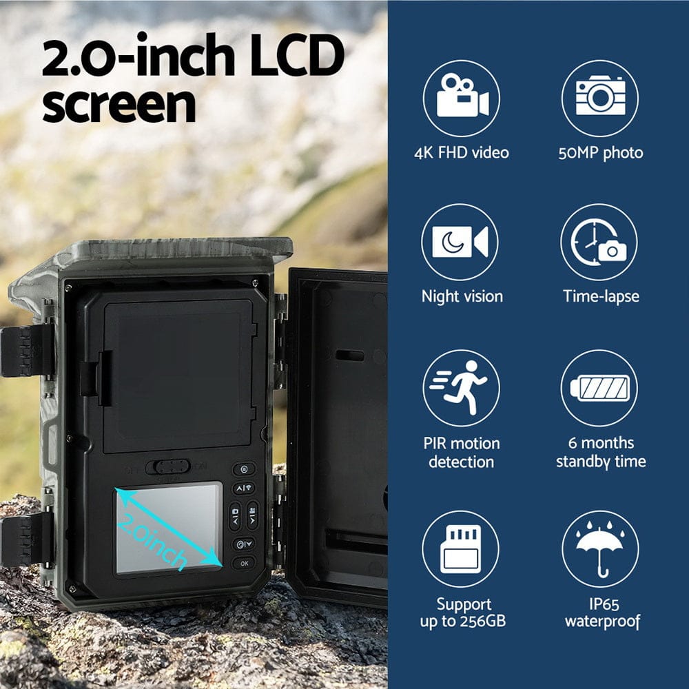 UL-Tech Electronics > Business & Home Security > Security Cameras & Accessories UL-tech Solar Trail Camera 4K 50MP Wildlife