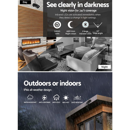 UL-Tech Electronics > Business & Home Security > Security Cameras & Accessories UL-tech Wireless CCTV 3MP 2 Cameras Bullet