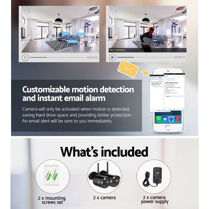 UL-Tech Electronics > Business & Home Security > Security Cameras & Accessories UL-tech Wireless CCTV 3MP 2 Cameras Bullet