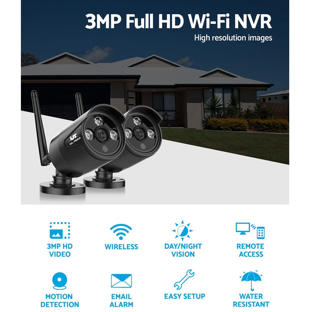 UL-Tech Electronics > Business & Home Security > Security Cameras & Accessories UL-tech Wireless CCTV 3MP 2 Cameras Bullet