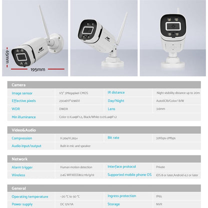 UL-Tech Electronics > Business & Home Security > Security Cameras & Accessories UL-tech Wireless CCTV 3MP Camera Square