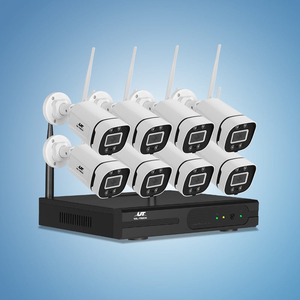 UL-Tech Electronics > Business & Home Security > Security Cameras & Accessories UL-tech Wireless CCTV Security System 8CH NVR 3MP 8 Square Cameras