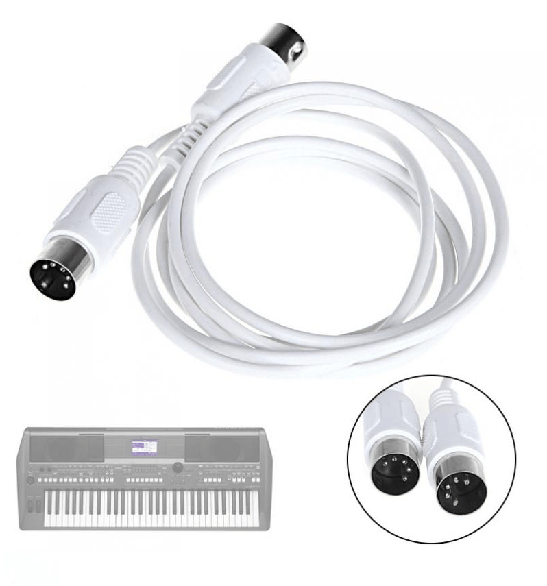 Unbranded 1.5m MIDI Piano Keyboard Cable 5-Pin DIN Standard Jack Plug Male to Male Lead