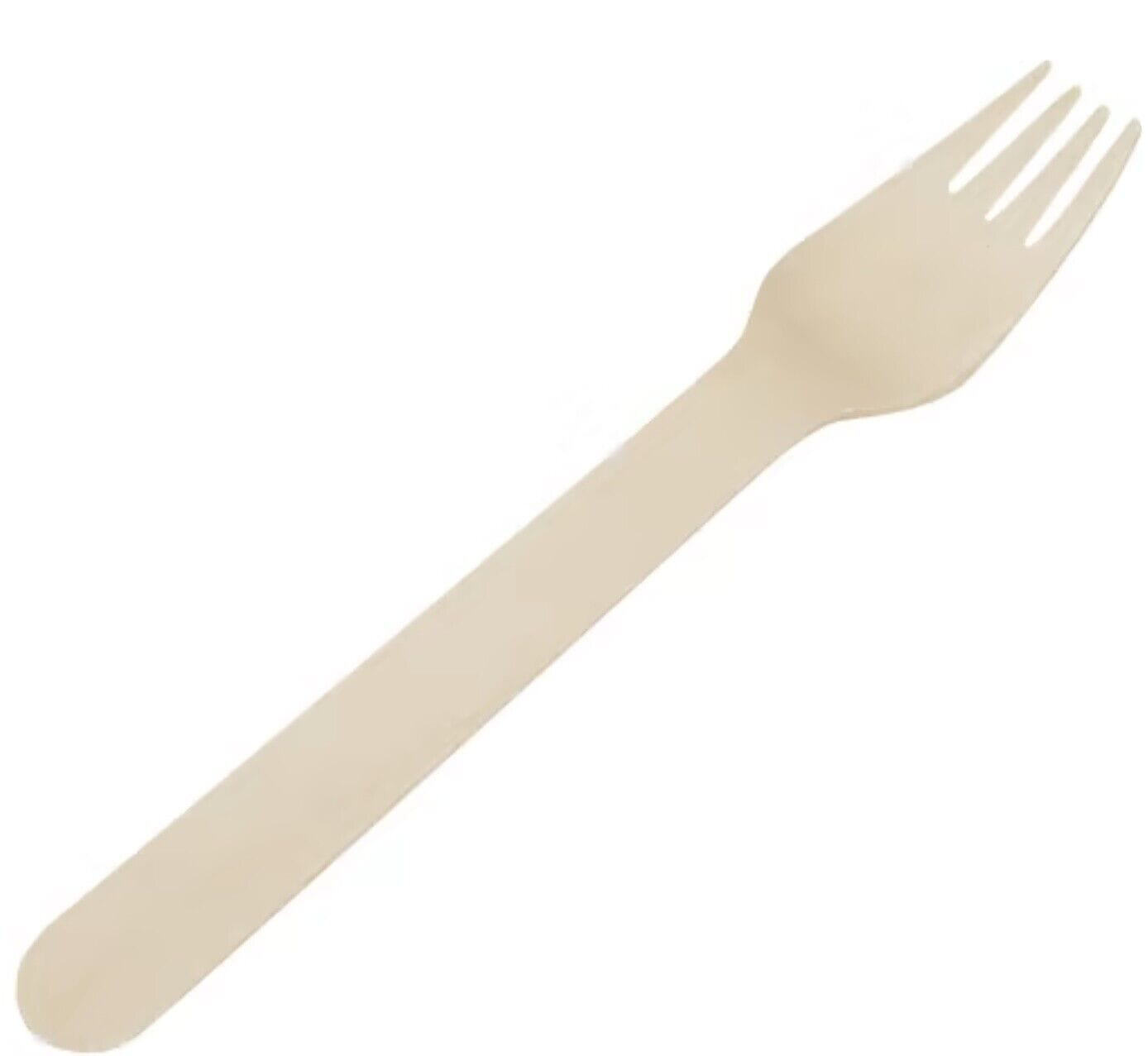Unbranded 10 Pack Disposable Wooden Knive Eco-friendly Compostable Camping Catering Party