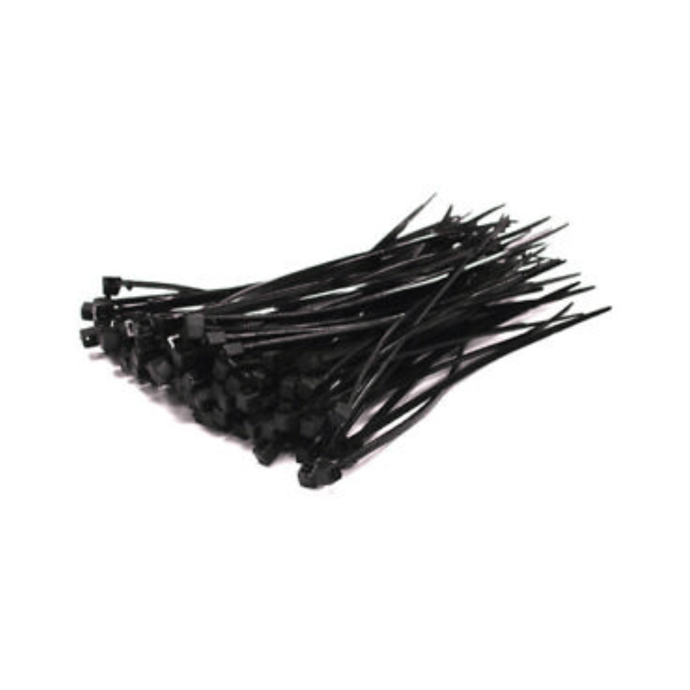 Unbranded 100 Pcs Black Plastic Cable Zip Tie Fasten Wrap 3x100mm DW