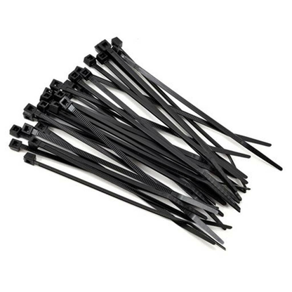 Unbranded 100 Pcs Black Plastic Cable Zip Tie Fasten Wrap 3x100mm DW