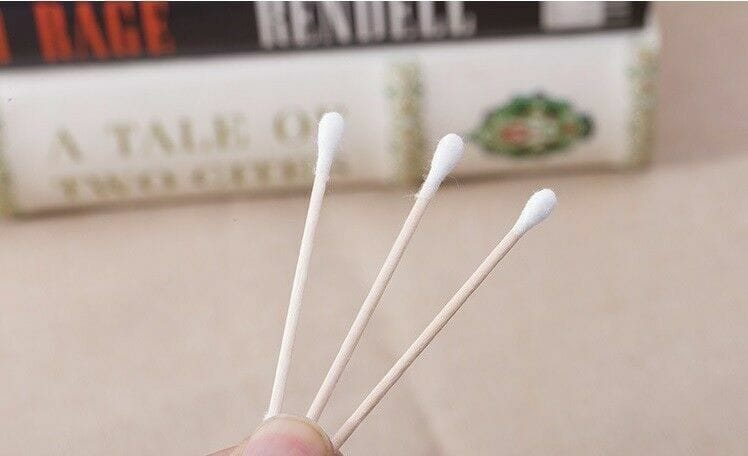 Unbranded 100 Pieces Disposable Double Tip Swab Cotton Buds Makeup Applicator Wooden Swabs