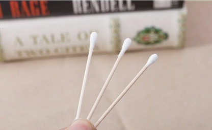 Unbranded 100 Pieces Disposable Double Tip Swab Cotton Buds Makeup Applicator Wooden Swabs