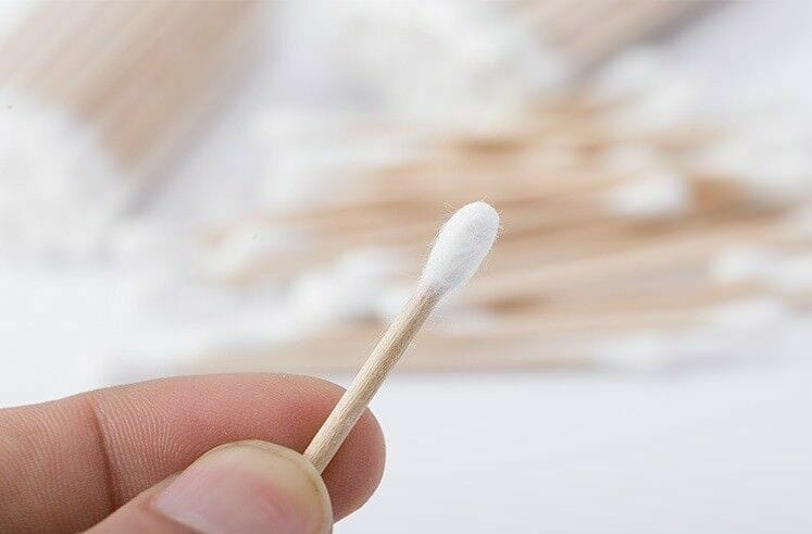 Unbranded 100 Pieces Disposable Double Tip Swab Cotton Buds Makeup Applicator Wooden Swabs