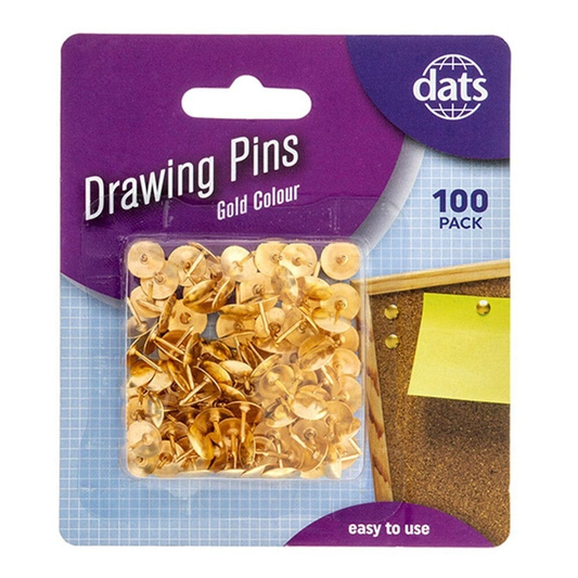 Unbranded 100 Push Pins Drawing Thumb Tacks Gold Map Office School Stationery Note Brass