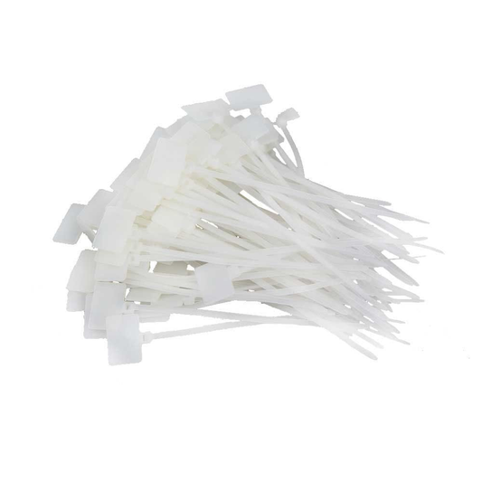 Unbranded 100Pcs Zip Ties Write On Ethernet RJ45 RJ12 Wire Power Cable Label Mark Tag