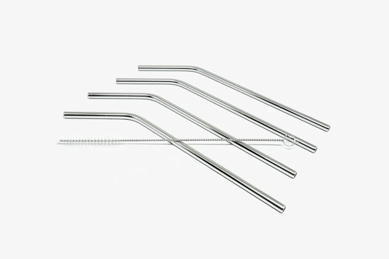 Unbranded 10pc Stainless Steel Metal Drinking Straw Straight Bend Reusable Washable Brush