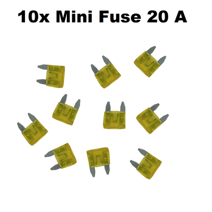 Unbranded 10x 20 AMP Mini Car Fuse Blade Truck Auto 20A Automotive Fuses