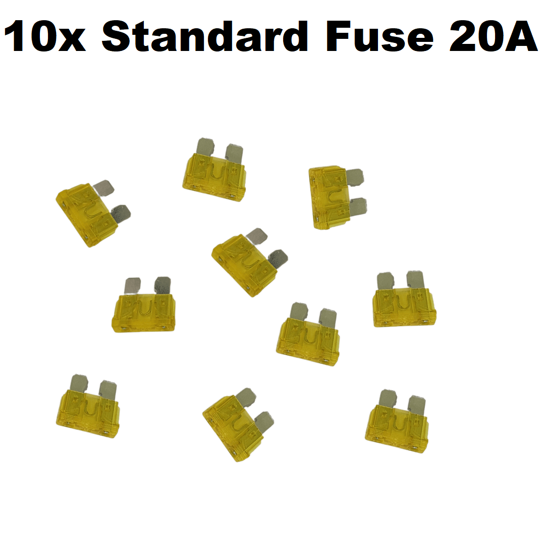 Unbranded 10x 20 AMP Standard Car Fuse Blade Truck Auto 20A Automotive Fuses