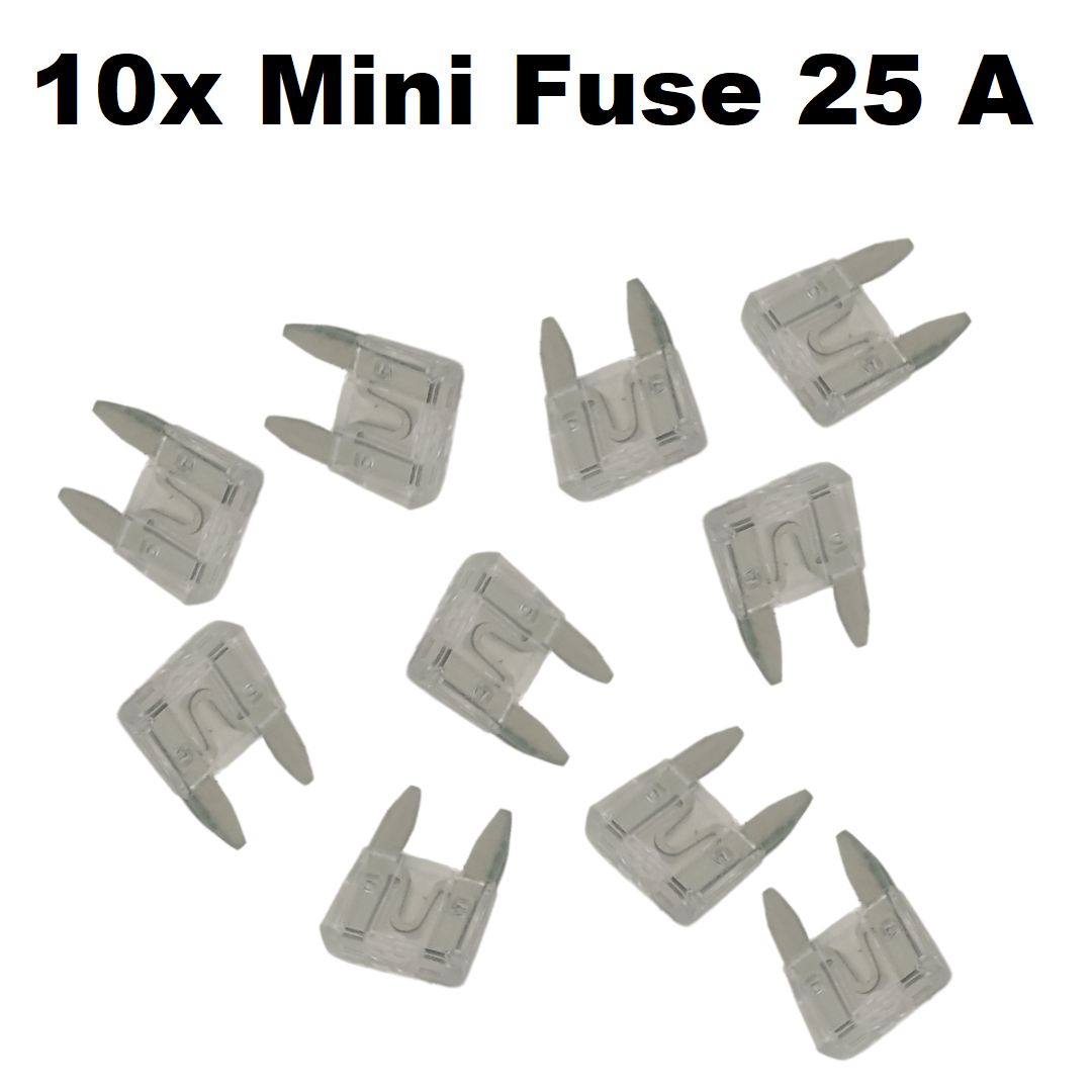 Unbranded 10x 25 AMP Mini Car Fuse Blade Truck Auto 25A Automotive Fuses
