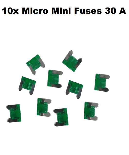 Unbranded 10x 30 AMP Micro Mini Car Fuse Blade Truck Auto 30A Automotive Low Profile Fuses