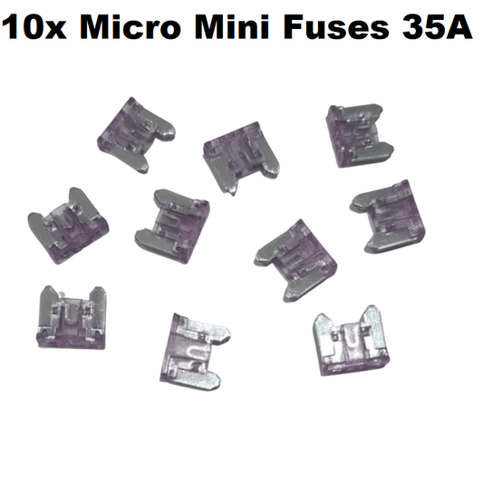 Unbranded 10x 35 AMP Micro Mini Car Fuse Blade Truck Auto 35A Automotive Low Profile Fuses