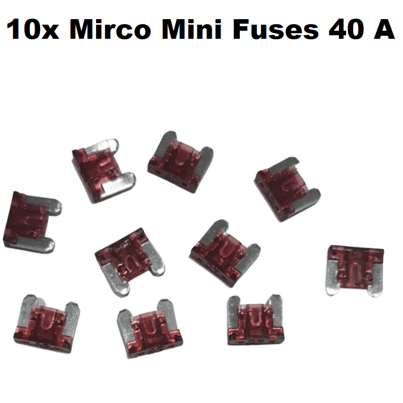 Unbranded 10x 40 AMP Micro Mini Car Fuse Blade Truck Auto 40A Automotive Low Profile Fuses