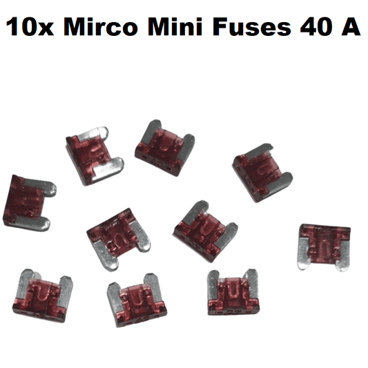 Unbranded 10x 40 AMP Micro Mini Car Fuse Blade Truck Auto 40A Automotive Low Profile Fuses