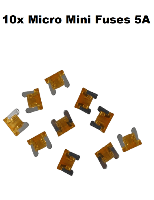 Unbranded 10x 5 AMP Micro Mini Car Fuse Blade Truck Auto 5A Automotive Low Profile Fuses
