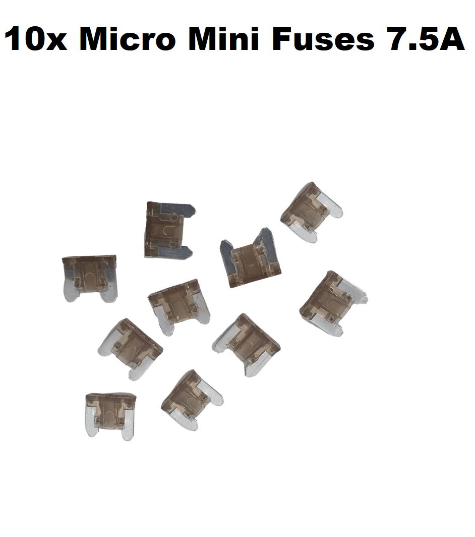 Unbranded 10x 7.5 AMP Micro Mini Car Fuse Blade Truck 7.5A Automotive Low Profile Fuses