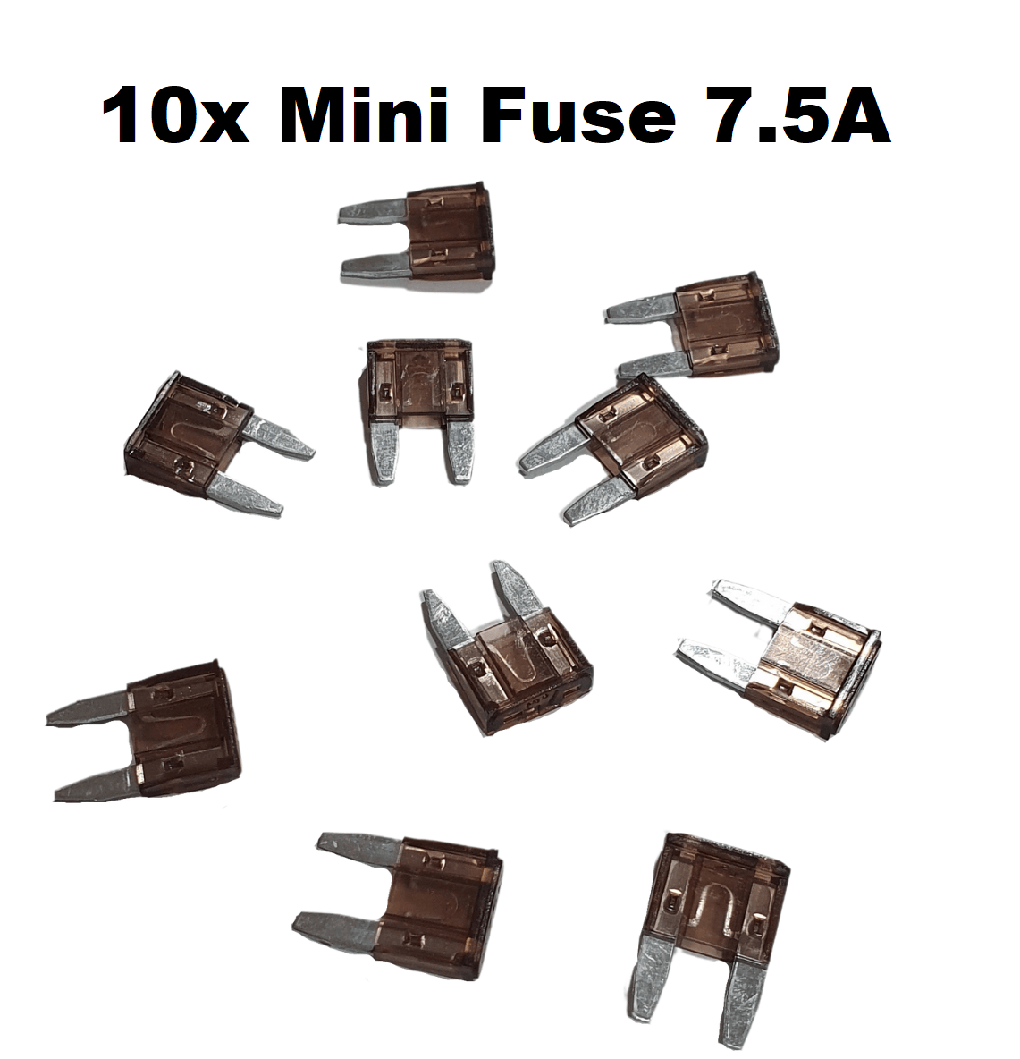 Unbranded 10x 7.5 AMP Mini Car Fuse Blade Truck Auto 7.5A Automotive Fuses