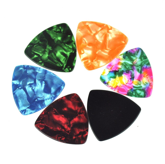 Unbranded 10x Triangle Celluloid Acoustic Electric Guitar Picks Plectrums Thin 0.46mm
