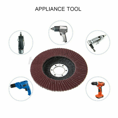 Unbranded 125mm/5'' 19000rpm Metal Sanding Flap Discs Angle Grinder Wheel Grid 40