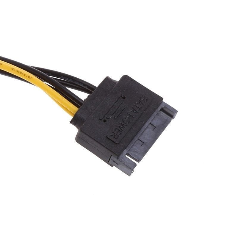 Unbranded 15-Pin SATA Power To 6-Pin PCI-E PCI Express Adapter Wire Cable For Video Card
