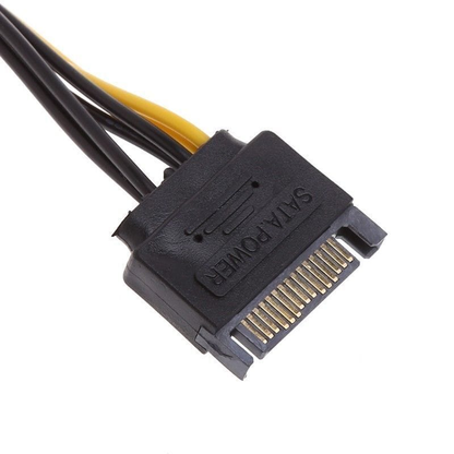 Unbranded 15-Pin SATA Power To 6-Pin PCI-E PCI Express Adapter Wire Cable For Video Card