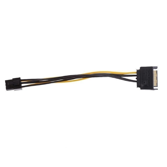 Unbranded 15-Pin SATA Power To 6-Pin PCI-E PCI Express Adapter Wire Cable For Video Card
