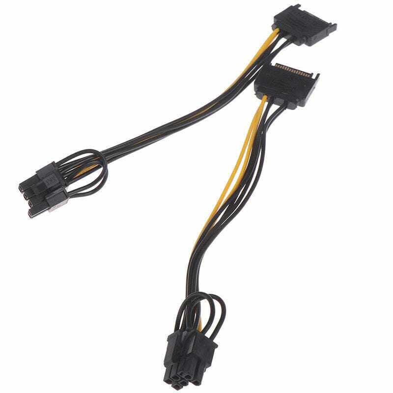 Unbranded 15pin SATA Male to 8pin 6+2 PCI-E Power Cable Gaming Graphic Video Card Bitcoin
