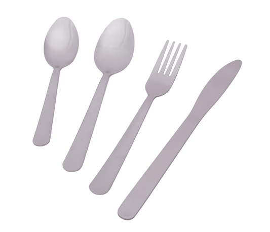 Unbranded 16 Pc Stainless Steel Cutlery Set Metal Knives Fork Spoon Dining Food Kitchen