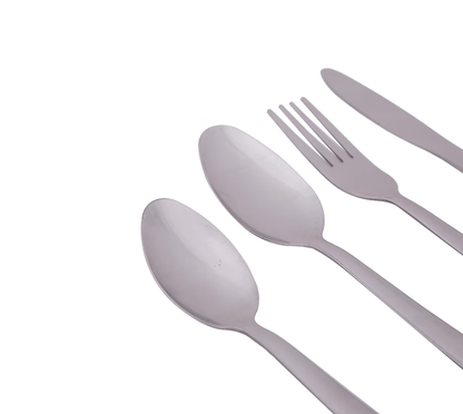 Unbranded 16 Pc Stainless Steel Cutlery Set Metal Knives Fork Spoon Dining Food Kitchen