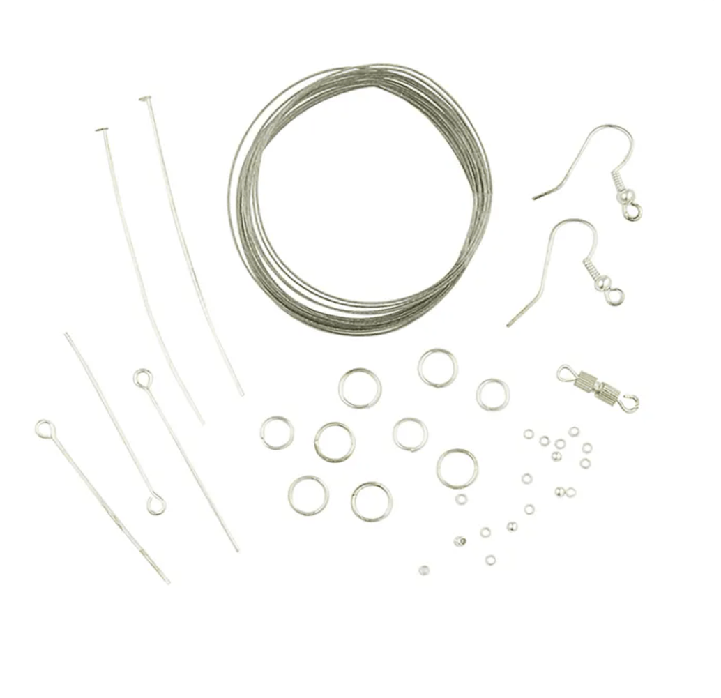 Unbranded 160pcs Jewelry Making Kit Silver Plated Craft Beading Set Wire Hook Rings Clasps