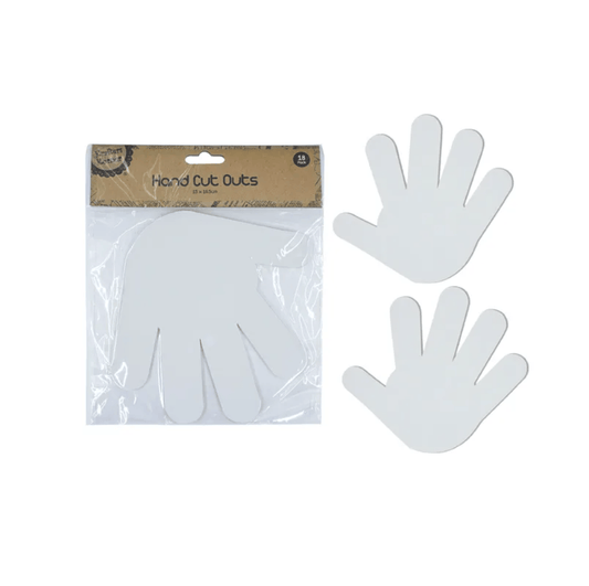 Unbranded 18 Hand Paper Cut Outs Crafts Art Scrapbooking Creative School Play Draw