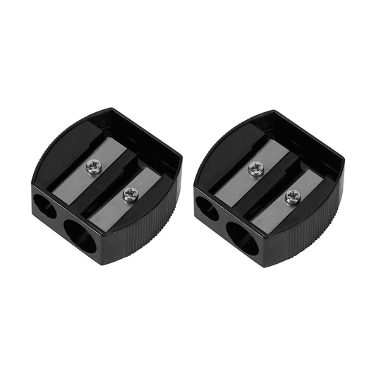Unbranded 2 Pack Plastic Double Hole Pencil Sharpener School Stationery Office