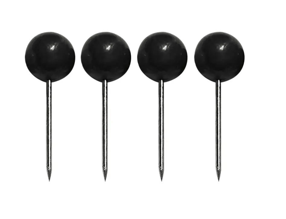 Unbranded 200PCS Push Pins Black Drawing Pins Notice Board Cork Board Office School Map