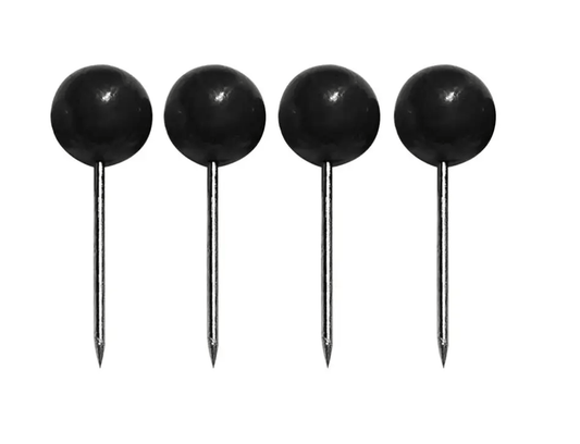 Unbranded 200PCS Push Pins Black Drawing Pins Notice Board Cork Board Office School Map